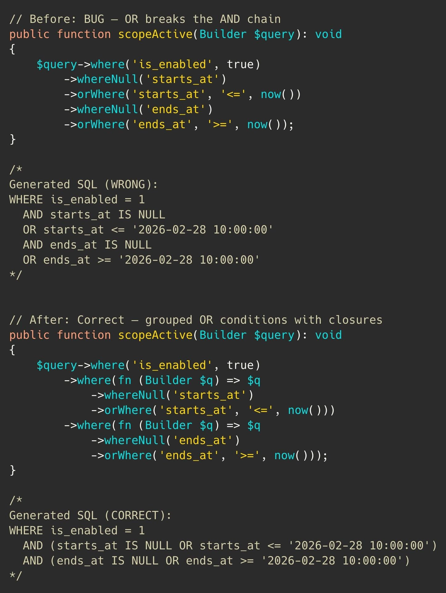 Laravel Scope Tip